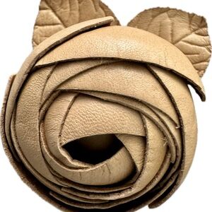 Rare Vintage Chanel  Leather Brooch /Pin